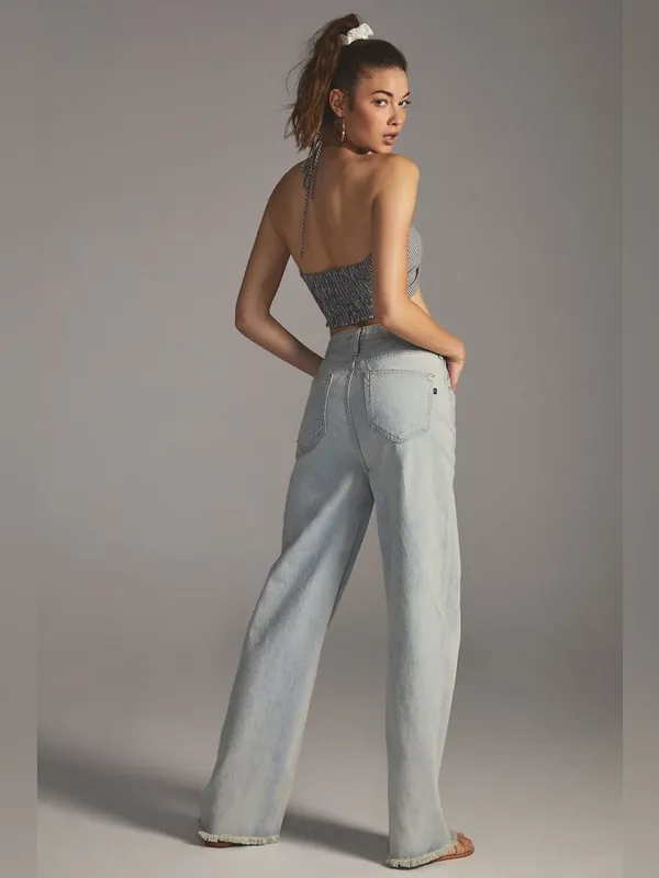 ANTHROPOLOGIE | PILCRO The Joey High-Rise Relaxed Jeans Light Wash Denim Size 25 - Image 2