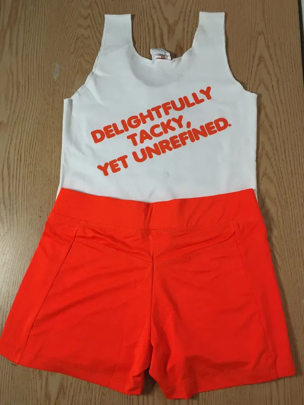 Hooters New Girl Uniform Tank And Shorts Set Size Xs/Xxs - Image 5