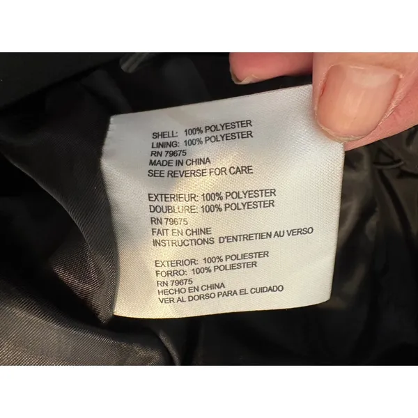 Michael Kors Anorak Raincoat Jacket Women XS Black Hooded Gold Hardware Utility - Image 6