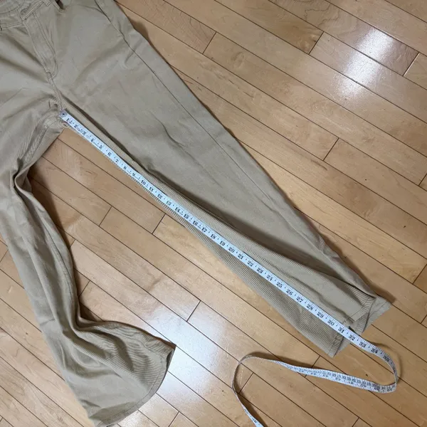H&M Divided Tan Wide Leg Denim Jeans Chino's Pants Size 6 Stretch - Image 8