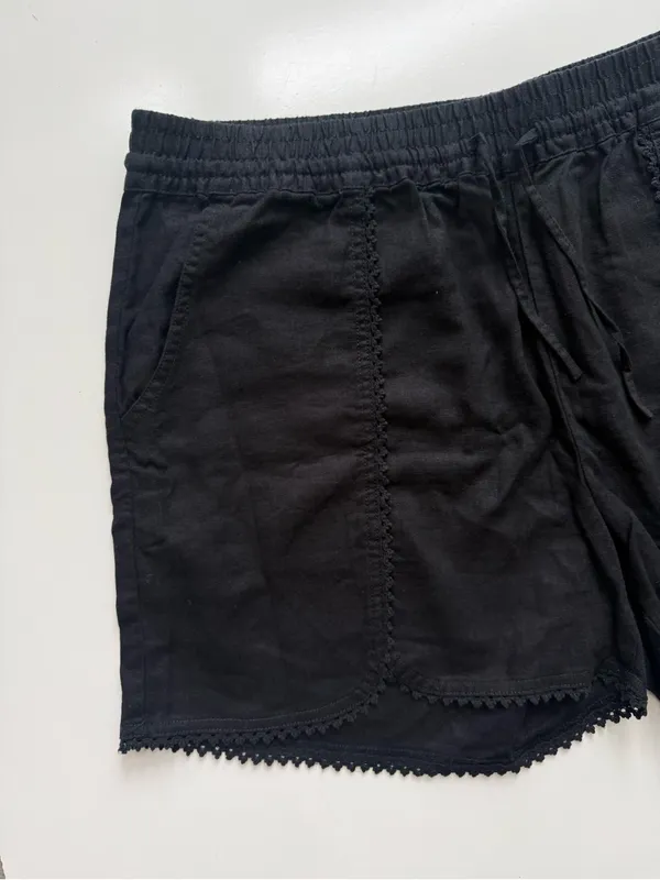 NWT Susina Linen Blend Black Shorts Size XL - Image 2