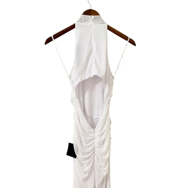 Lulus Audra White Mesh Mock Neck Bodycon Midi Dress size S NWT - Image 7