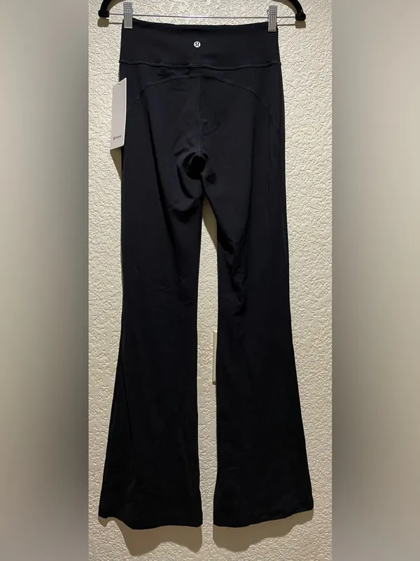 Lululemon NWT Groove Nulu High Rise Flared Pants Regular Leggings Black Size 6 - Image 6