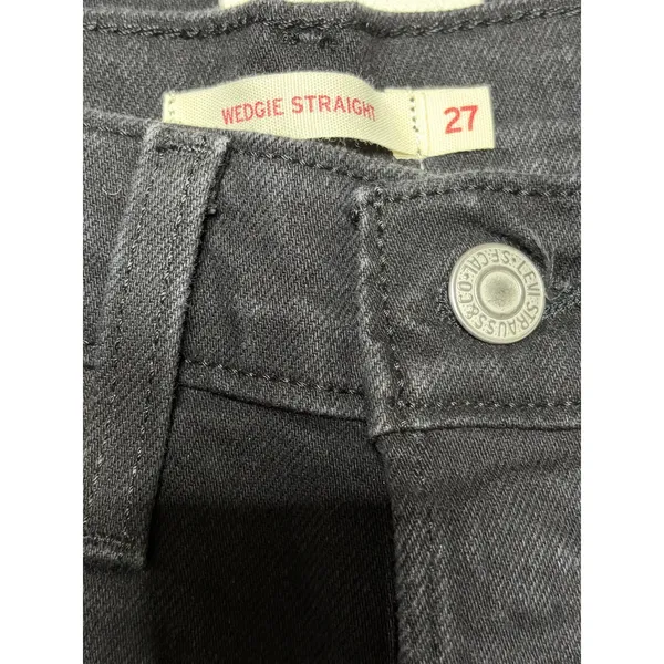Levi's Black Wedgie Straight Denim Jeans size 27 NEW - Image 10