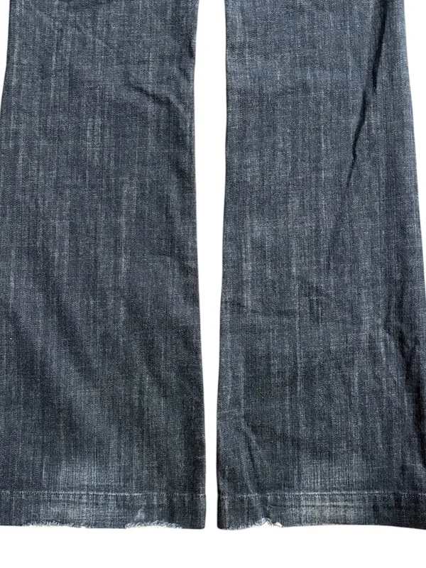 EUC 7 For All Mankind Dojo Bootcut Shimmer Pocket Long Inseam Jeans Black Sz. 28 - Image 9