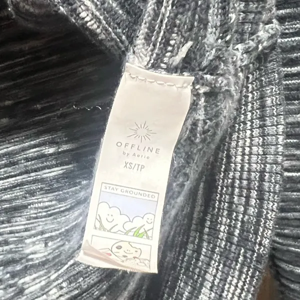 OFFLINE‎ By Aerie Home Stretch Quarter Zip Sweater Black Size Oversized XS - Image 11