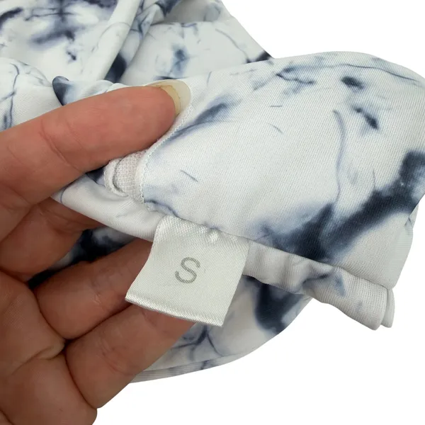 Bikini Set Women S White Blue Excellent Marble Tie Dye High Waist Resortwear‎ - Image 8