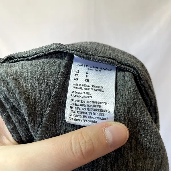 American Eagle NY USA 77 gray jogger sweatpants elastic waist women's‎ size S - Image 7