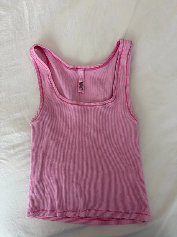 SKIMS Cotton Rib Tank and Boxer Shorts Set - Image 6