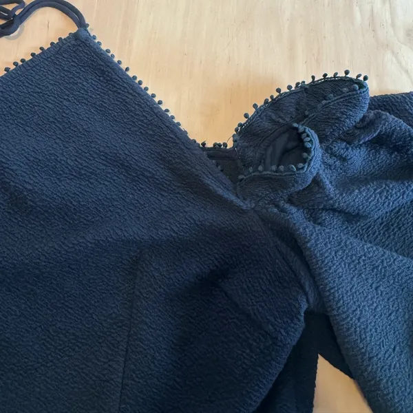 Anthropologie Frida Off the Shoulder Halter Top in Black size Large - Image 6