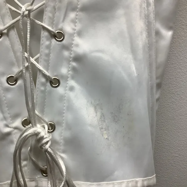 Vintage White Size Small Corset Top. Has a Sticker Marking On Back - Image 4