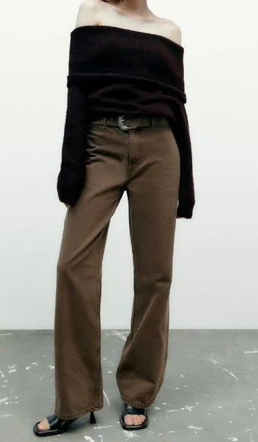 Nwt Tre Belted Wide Leg Jeans - Image 3