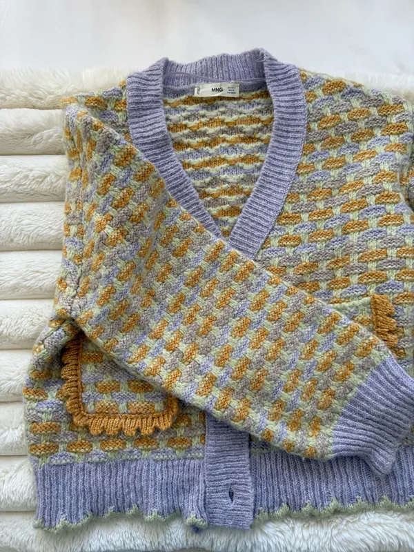 Mango Multi Color Knit Cardigan - Image 6