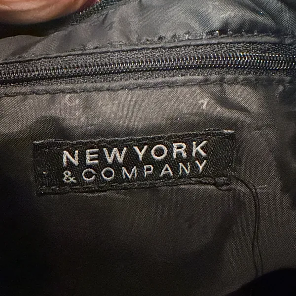 New York & Company- Vintage Black and Gray Patterned Logo Shoulder Bag Y2K - Image 7