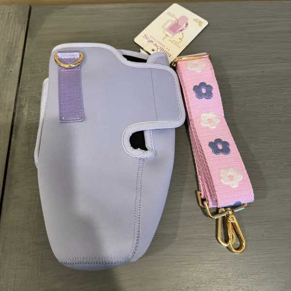 Lavender Tumbler Sling with Floral Strap new with tags‎ periwinkle phone holder - Image 5