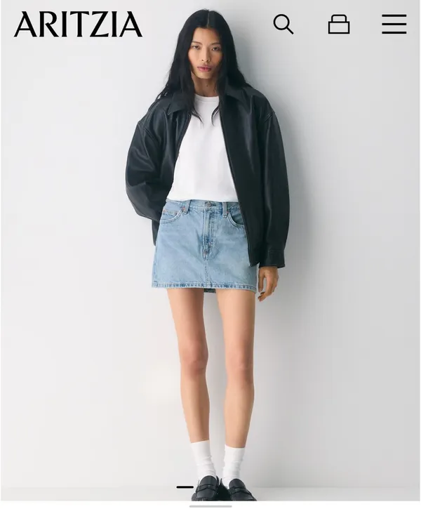 Aritzia 90s Ricci Denim Skirt - Image 3