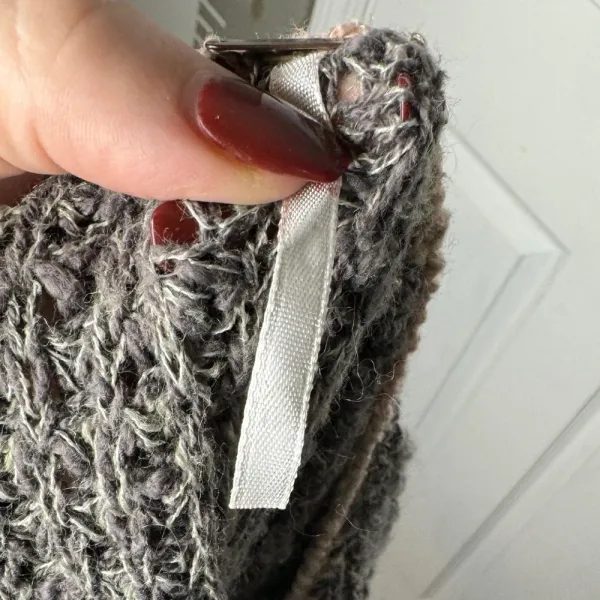 FREE PEOPLE Lake Tahoe Color block‎ Cardigan Sweater Grandma Core Size S - Image 5