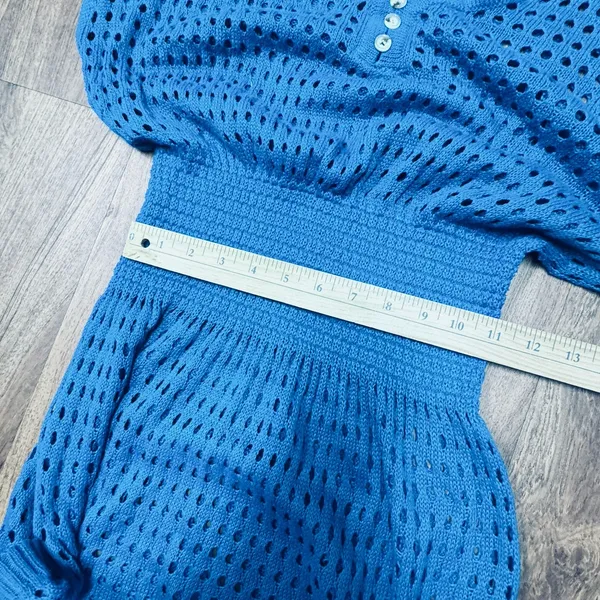 Calvin Klein Turquoise Womens Crochet Knit Dress Swim‎ Cover-Up Size Small - Image 8