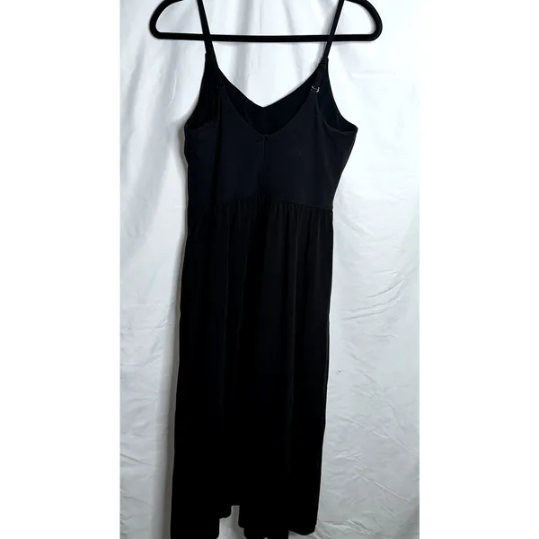 Athleta Elation Womens Size Small Black V-Neck Hybrid Spaghetti Strap Dress - Image 4