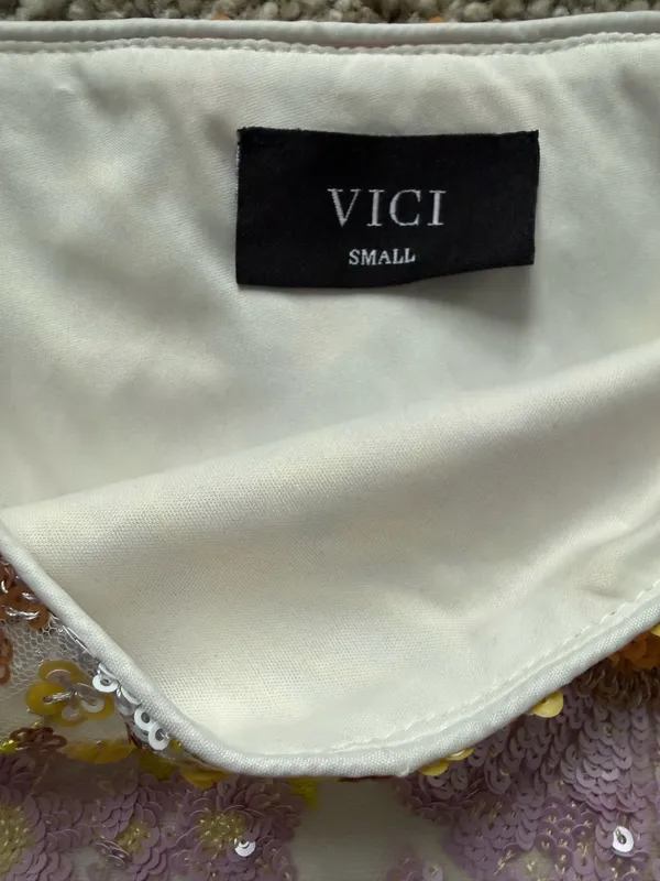 VICI Floral Sequin Skirt - Image 4