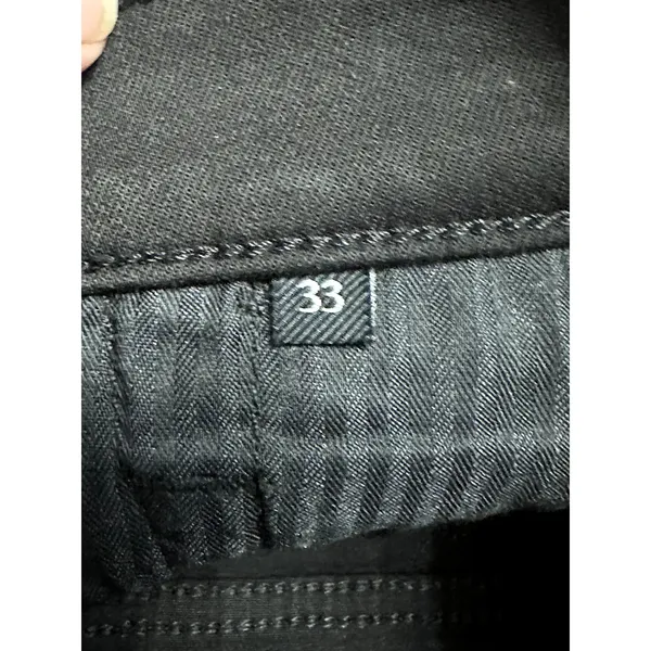 7 For All Mankind Boyfriend Jeans Slim Fit Button Zip Fly Black Women's 33 NWOT - Image 8