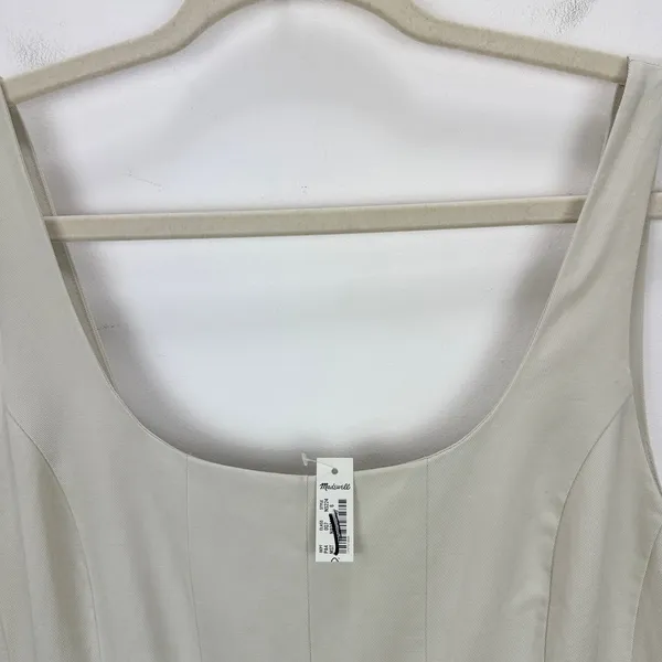 Madewell Wide Leg Jumpsuit Drapey Twill Muted Stone Beige Minimalist US 6 NWT - Image 11
