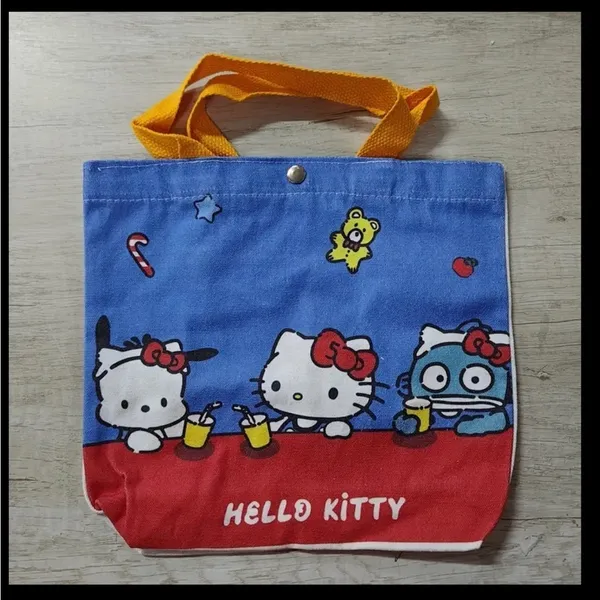 Hello Kitty Tote Bag Sanrio Travel Groceries Purse Carry All Kawaii NWT - Image 3