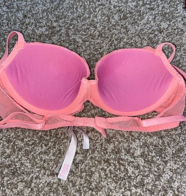 Victoria's Secret PINK Bra Push-Up Lace Balconette 34B - Image 4