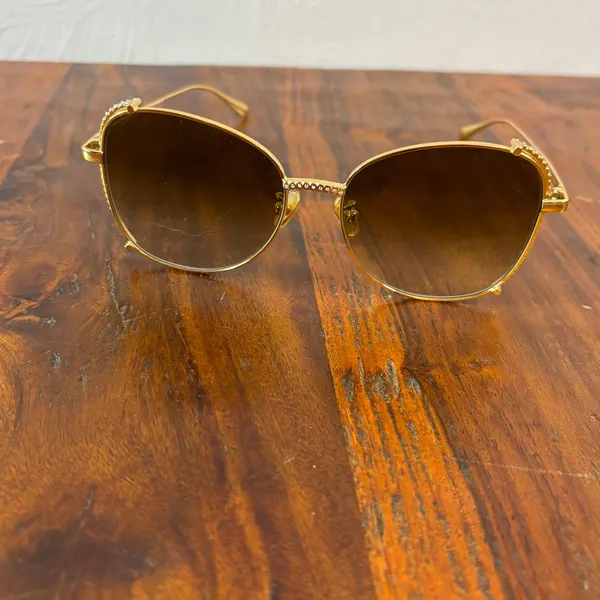 Charles & Keith Gold Butterfly Swarovski Crystal Sunglasses CK3-71280532 Brown‎ - Image 10