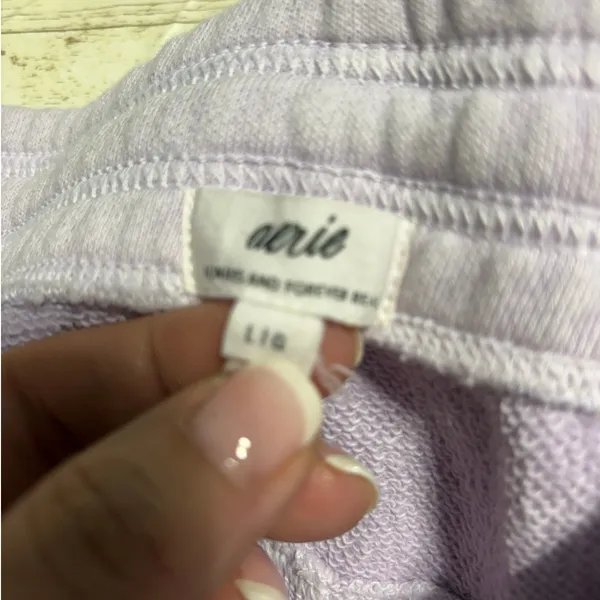 Aerie Joggers Sweatpants Lavender Purple Women's Size Large Comfy Soft - Image 4
