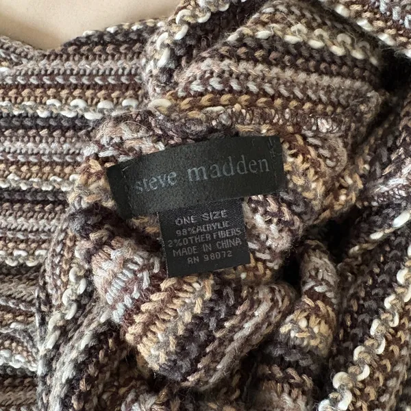 Steve Madden Striped Knit Poncho - Image 3