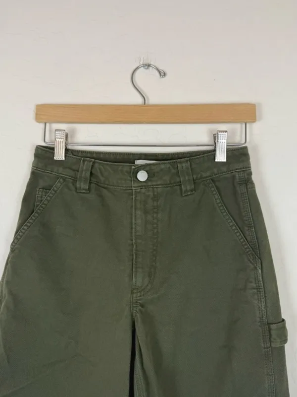 Aritzia TNA dark green wide leg baggy cargo pants - Image 2