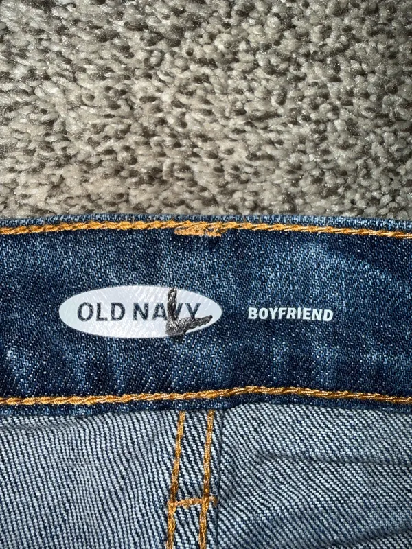 Old Navy Boyfriend Blue Denim Jeans Size 4 - Image 3