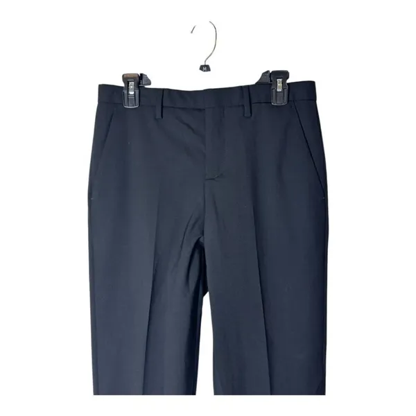 Coach Pants Women 30 Black Wool Flat Front Unfinished Hem Trousers Corpcore‎ - Image 3