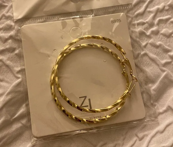 Gold Hoop Earrings - Image 3