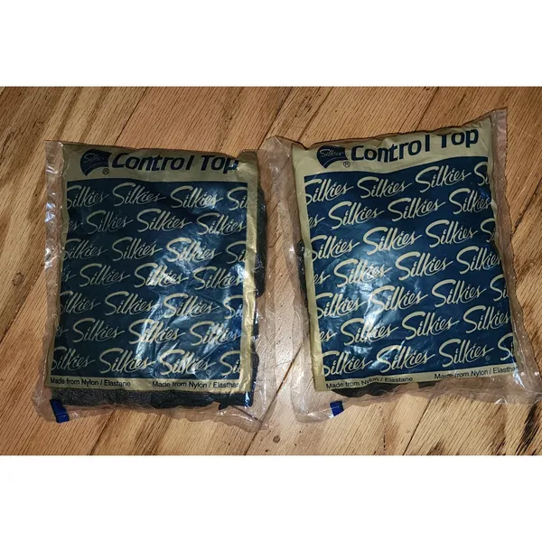 Silkies Control Top Pantyhose Hosiery‎ Tights Support Small-Barely Black 34-36 - Image 2