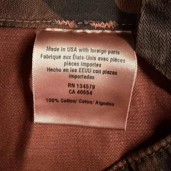 Sundry Camo Ankle Pants Womens 25 Brown Twill Pleated Crop Pockets Relaxed NWT - Image 10