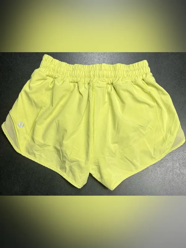 Lululemon Size 4 Hotty Hot 4" HR Electric Lemon Running Shorts - Image 5