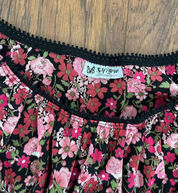 Vintage Floral Top Multi Size M - Image 3