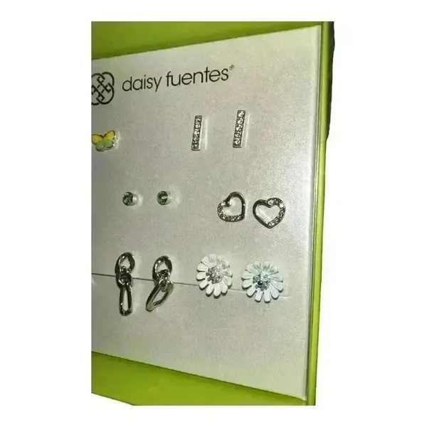 Daisy Fuentes Silver Tone Box‎ Earring Set - Image 3