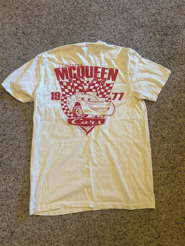 Lightning McQueen Graphic Tee White - Image 2