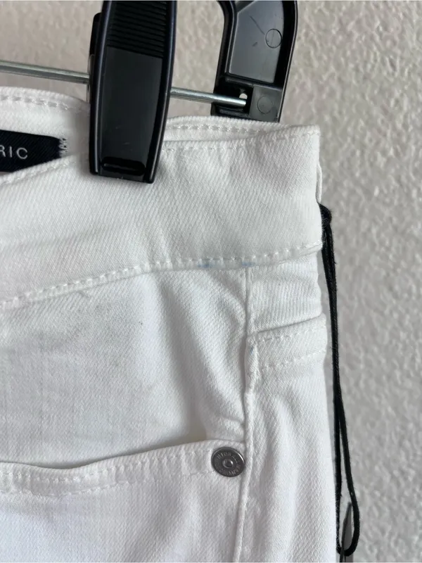 NWT 7 For All Mankind Women's Tailorless Dojo in Slim Illusion White 29 - Image 5