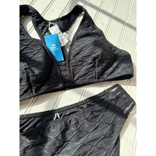 NWT Cupshe Lot of 2 Two Piece Swimsuits Bikinis Swim 2-PC Paddle Bundle Size L - Image 10