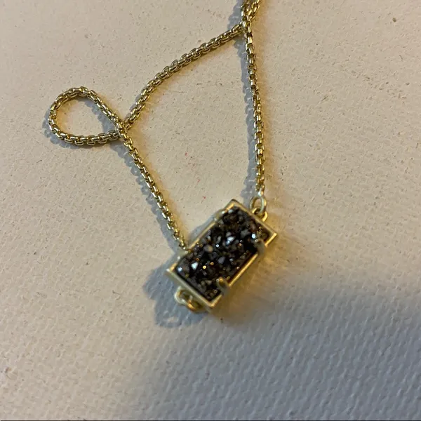 Kendra Scott Elaina gold Adjustable Chain Bracelet in Iridescent Drusy - Image 2