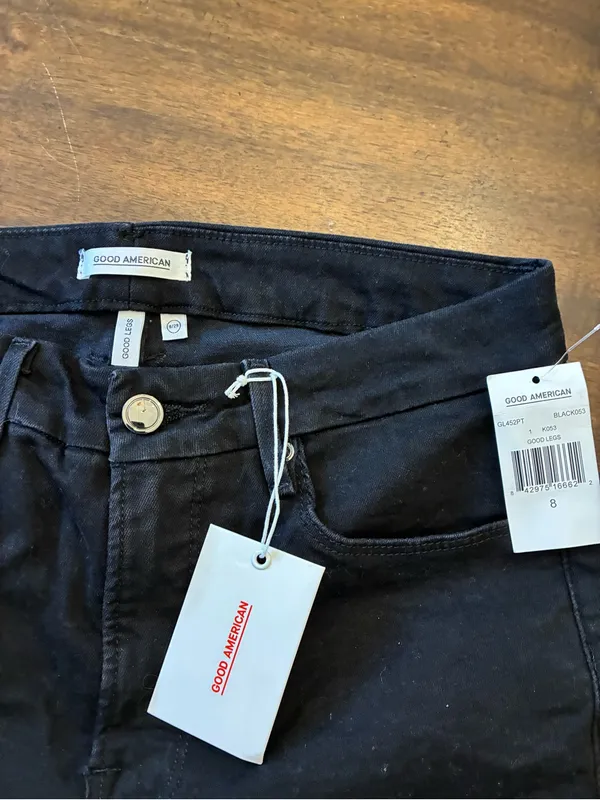 Good American Good Legs Skinny Jeans 8 29 Black New NWT - Image 2
