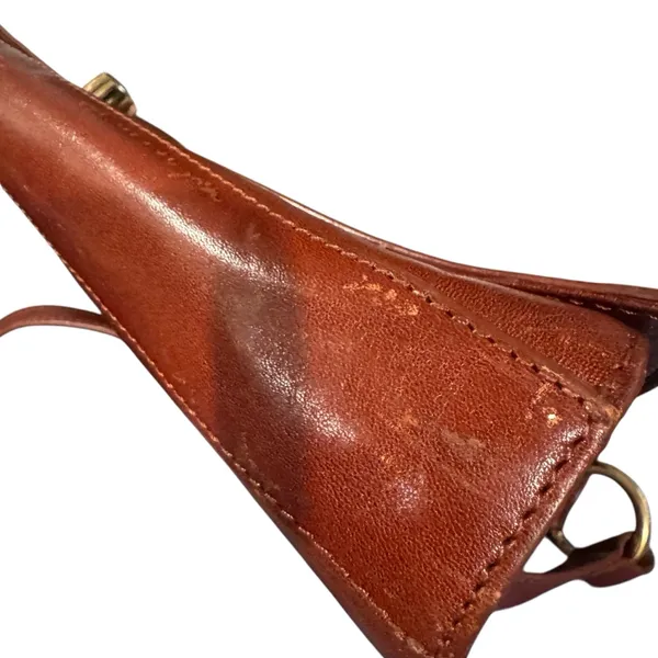 Hobo Brown Leather Twist Lock Closure Shoulder Bag - Image 5