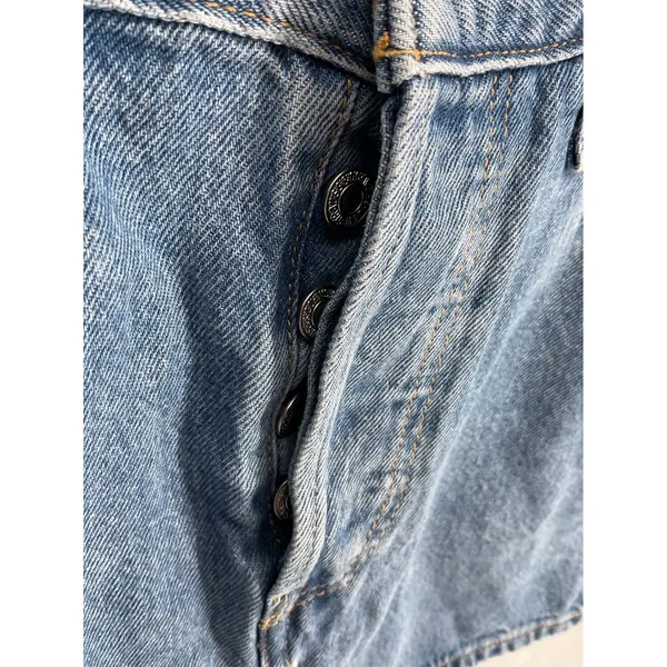 Levi's Womens Icon Skirt Denim Mini Button Fly Blue 26 - Image 5