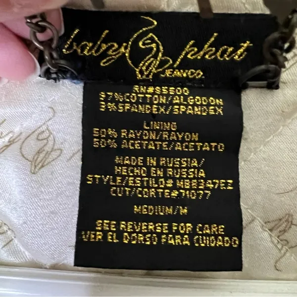 Baby Phat Y2k corduroy button up jacket tan size medium - Image 9