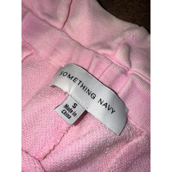 Something Navy Meghan Paperbag Sweatpants Joggers Pink High Waist Small - Image 3