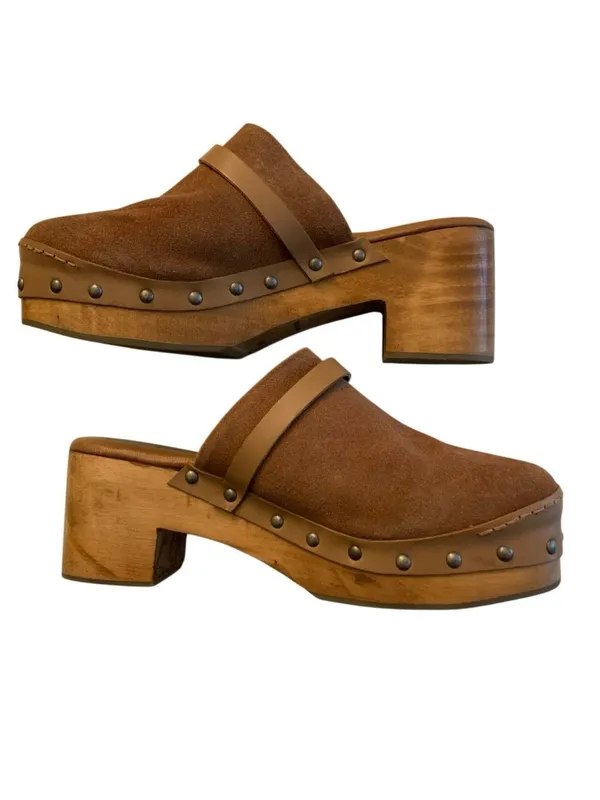 Free People studded wooden Calabasas clog women's size 39.5 US 9.5 - Image 3